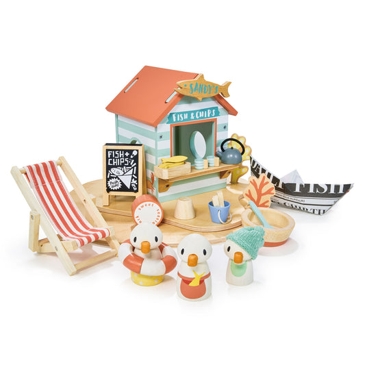 Tender Leaf Toys Sandys Beach Hut Wooden Playset - Grace and Fox