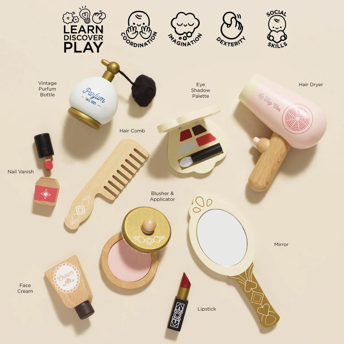 Le Toy Van Vanity Star Wooden Beauty Kit - Grace and Fox