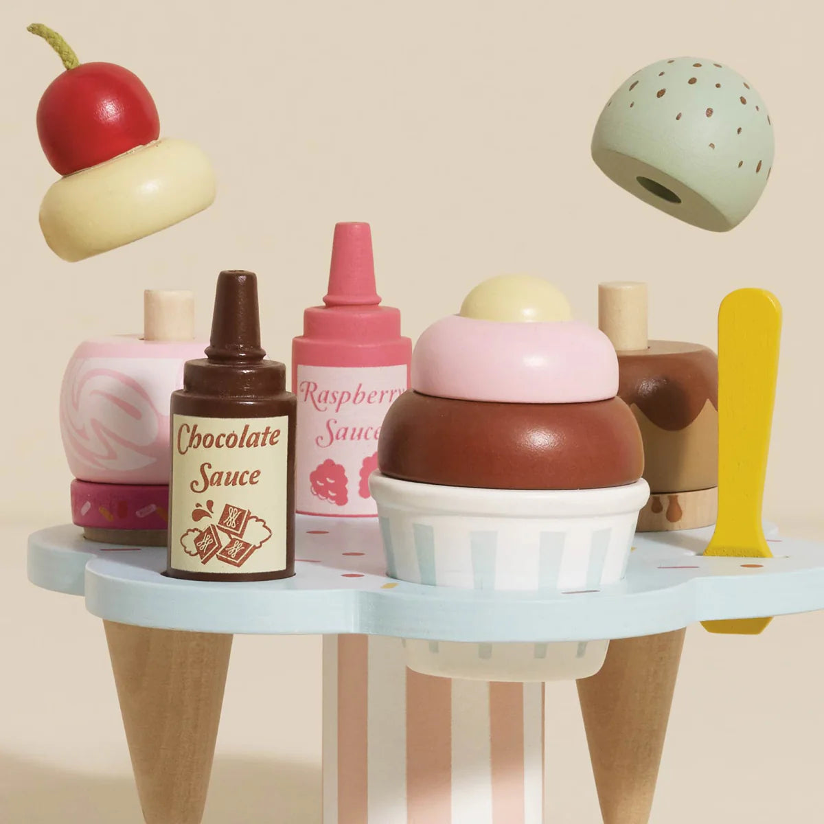 Le Toy Van Wooden Ice Cream Stand & Toppings - Grace and Fox