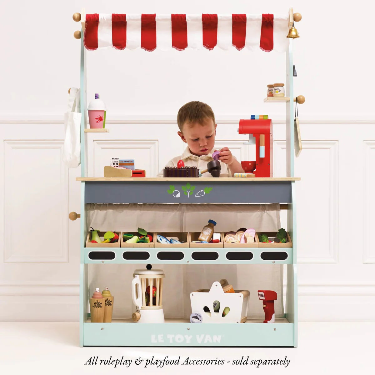Le Toy Van Wooden Shop & Café Market Stand - Grace and Fox