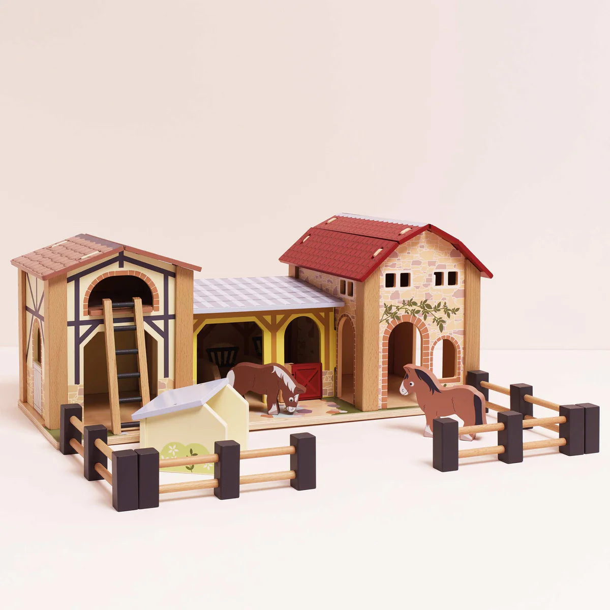 Le Toy Van Wooden Farmyard Stables