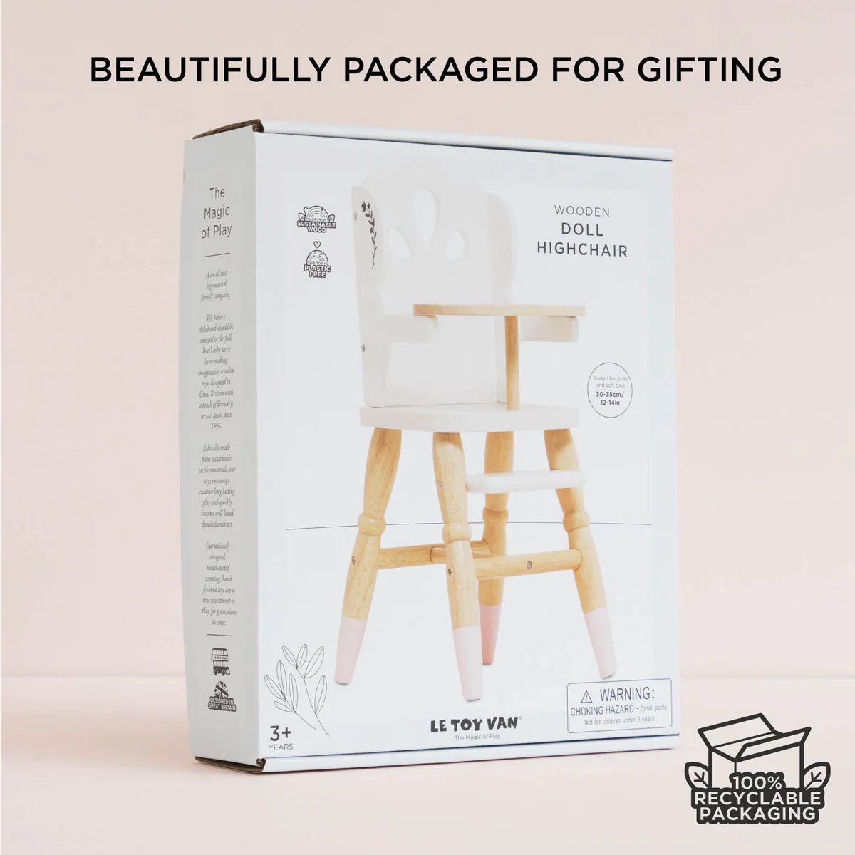 Le Toy Van  Dolls Wooden High Chair