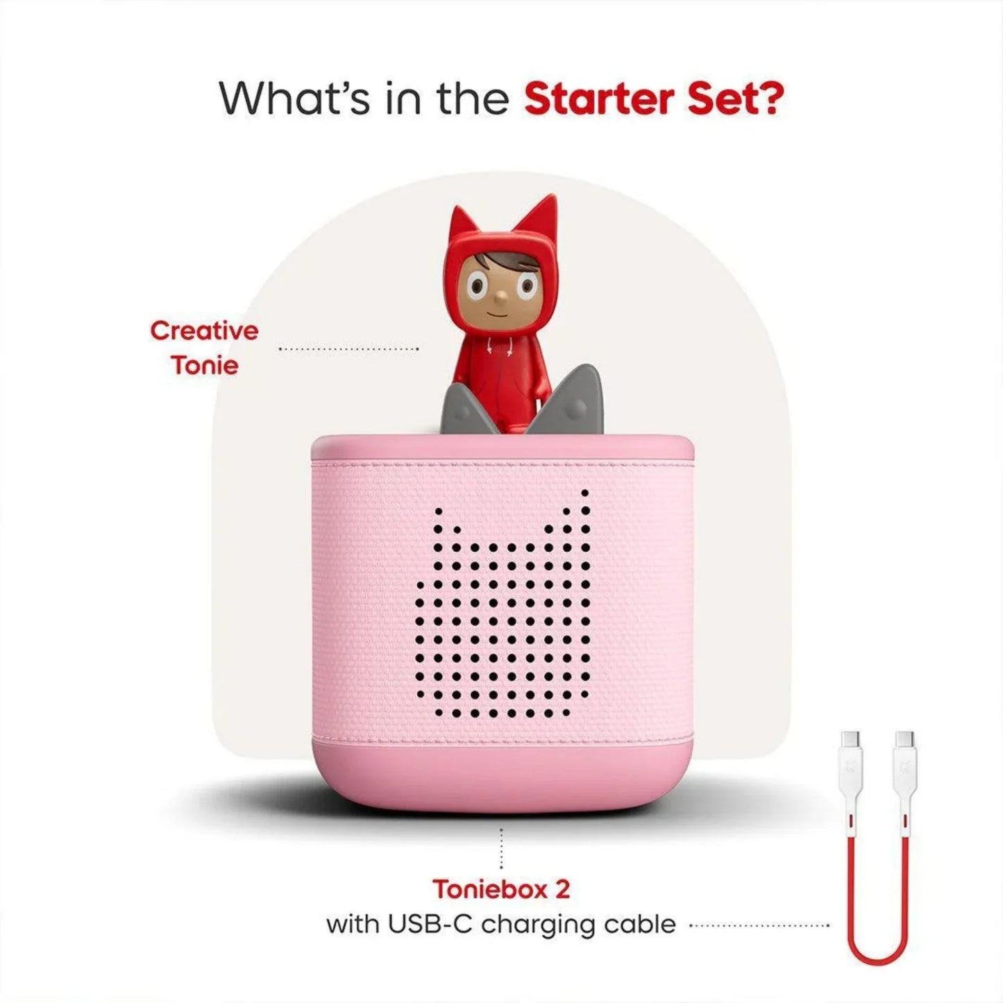 Tonies - Toniebox 2 Starter Set in Cloud Pink - Grace and Fox