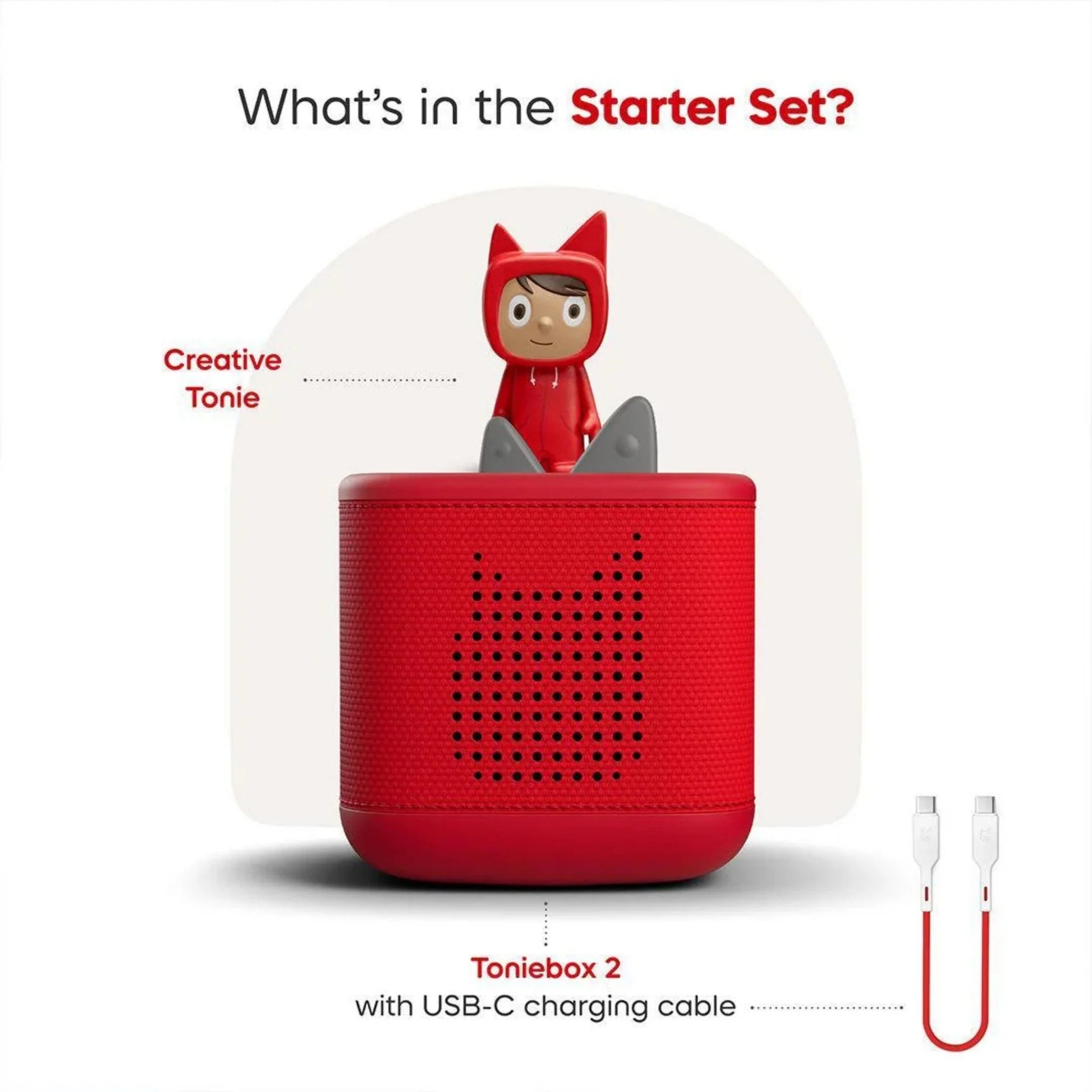 Tonies - Toniebox 2 Starter Set in Sunset Red - Grace and Fox