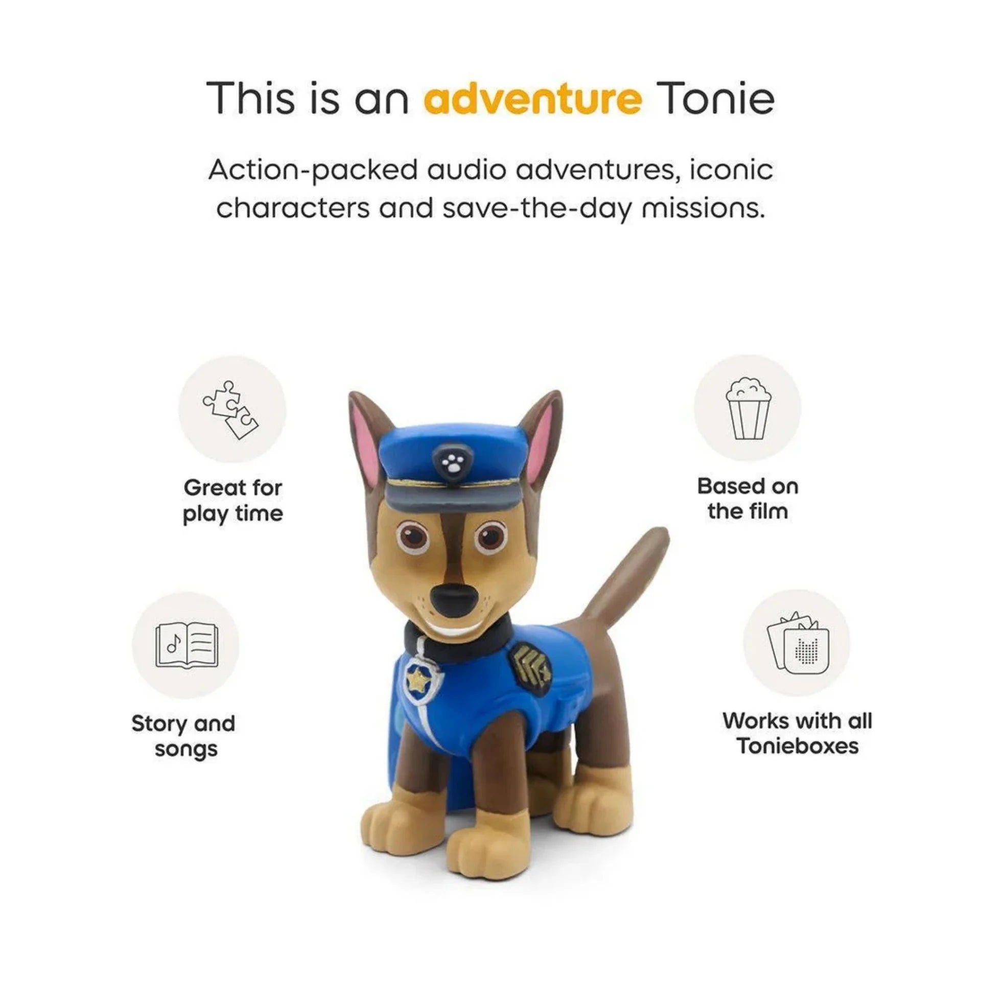 Tonies Toniebox 2 Play Set Paw Patrol Chase - Moon Grey - Grace and Fox
