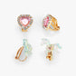 Stych - Clip-On Earrings 2 Pairs Unicorn & Heart Gift Box