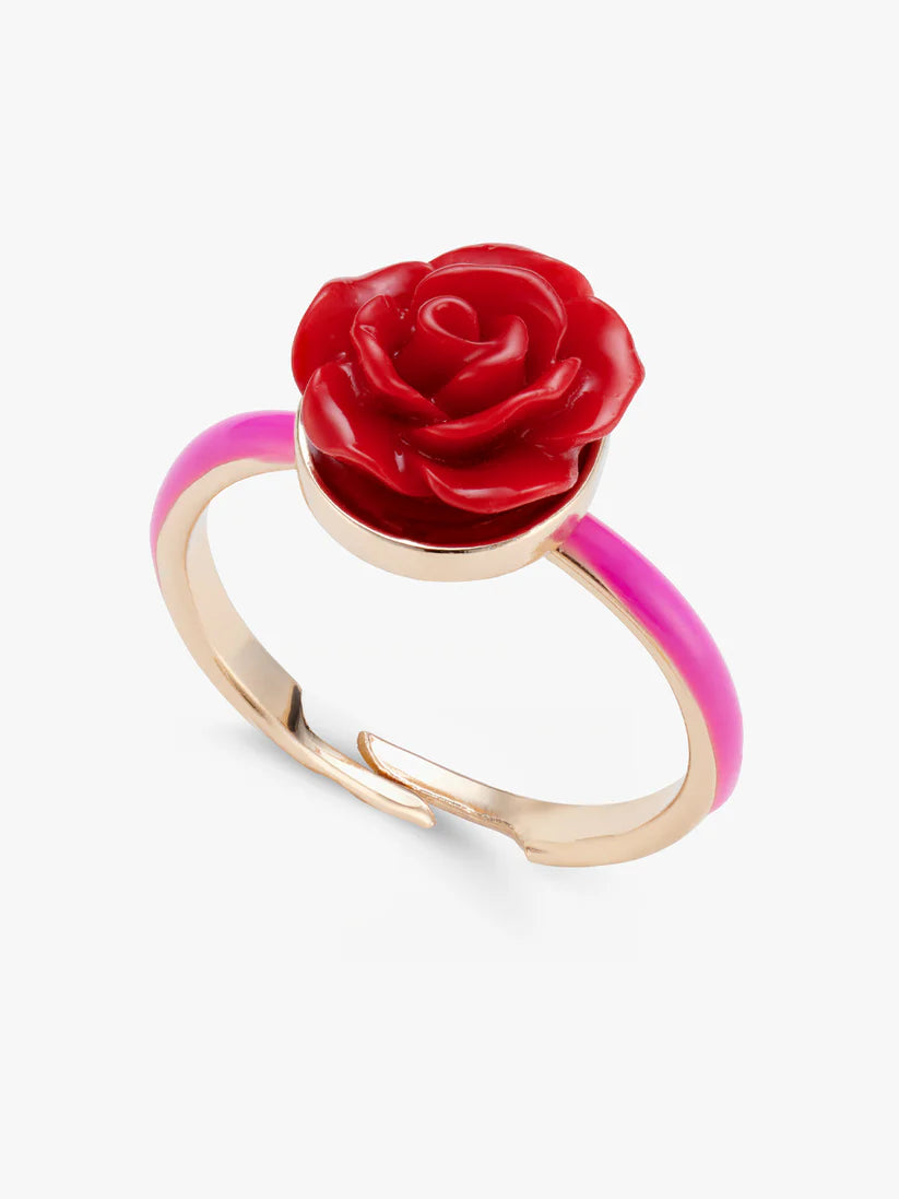 Stych - Cat Face, Bow, and Rose Adjustable Ring Set - Grace and Fox