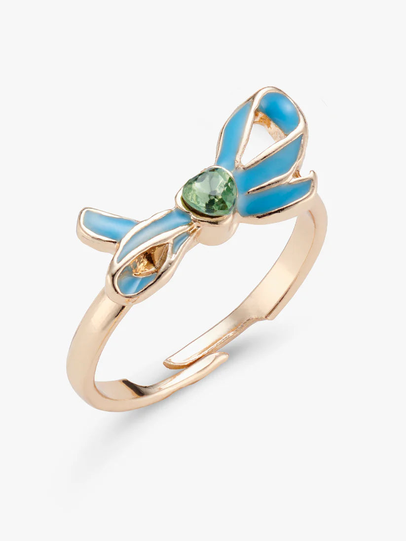 Stych - Cat Face, Bow, and Rose Adjustable Ring Set - Grace and Fox