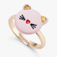 Stych - Cat Face, Bow, and Rose Adjustable Ring Set - Grace and Fox