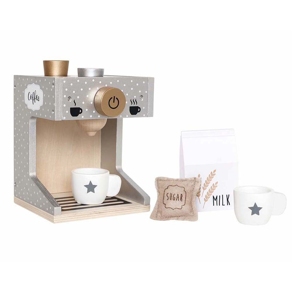 Jabadabado Wooden Coffee Machine - Silver - Grace and Fox
