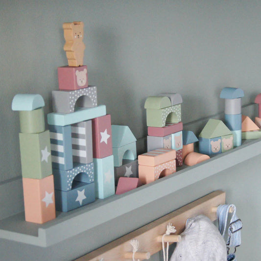 Jabadabado Wooden Building Blocks - Teddy - Grace and Fox