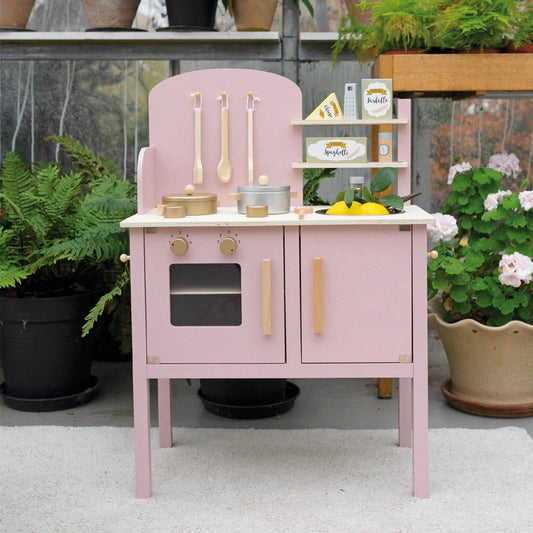 Jabadabado Wooden Play Kitchen - Pink - Grace and Fox