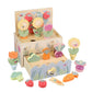 Wooden allotment set with sliding lid transformed into trellis for magnetic tomatoes and strawberries, Orange Tree Toys - Grace and Fox