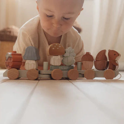 Little Dutch Stacking Train Squirrel FSC - Forest Friends