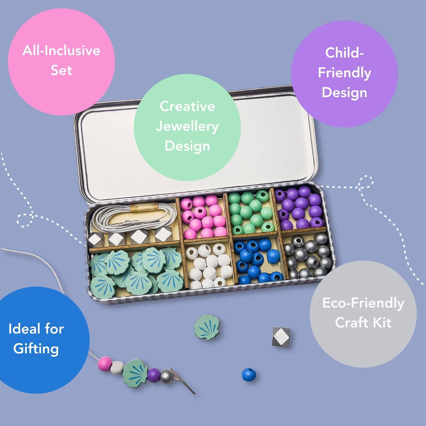 Mermaid Bracelet Bead Kit by Cotton Twist - Grace and Fox