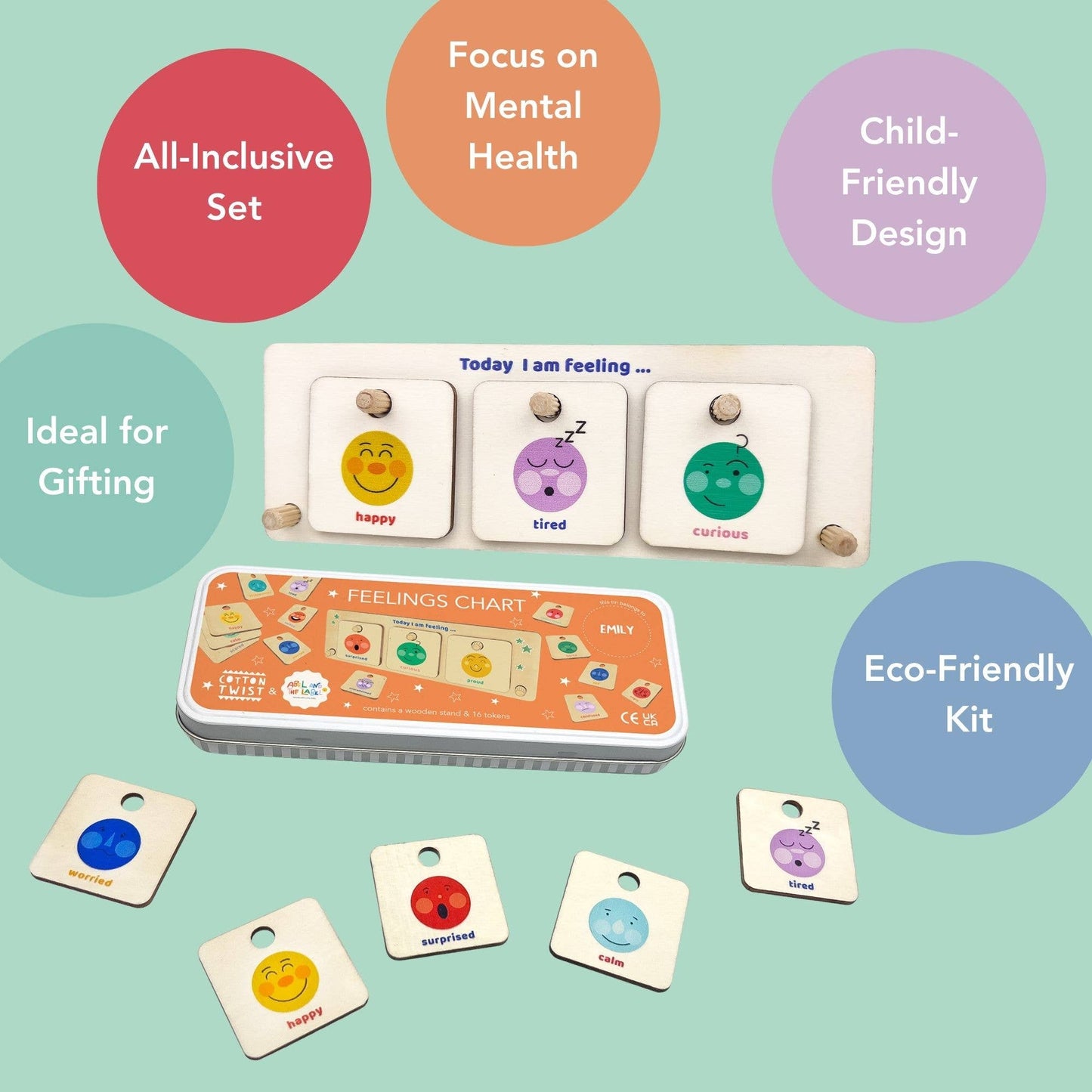 Feelings Chart for Children by Cotton Twist - Grace and Fox