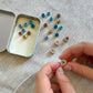 Cotton Twist - Beaded BFF Friendship Bracelet Gift Kit: BLUE BFF