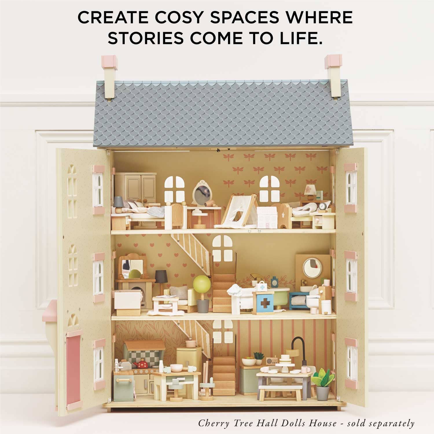 Le Toy Van Wooden Dolls House Furniture Set - Bedroom - Grace and Fox