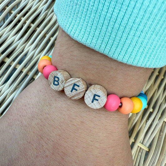 Cotton Twist Beaded BFF Friendship Bracelet Gift Kit: RAINBOW BFF - Grace and Fox