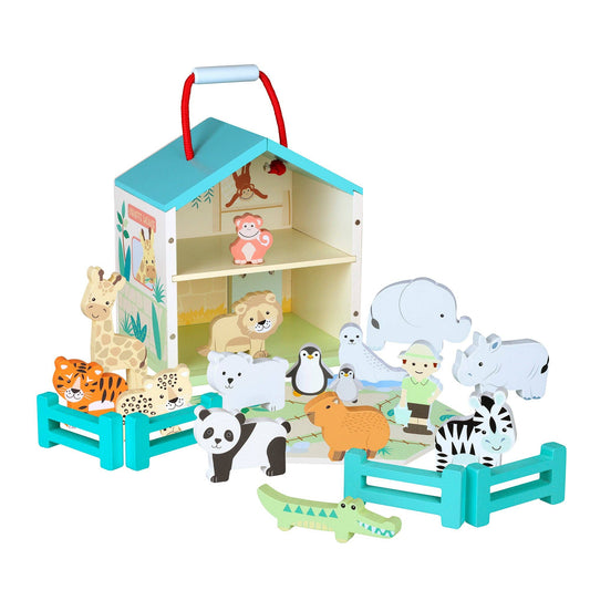 Orange Tree Toys - Wooden Zoo Play Set - Grace and Fox