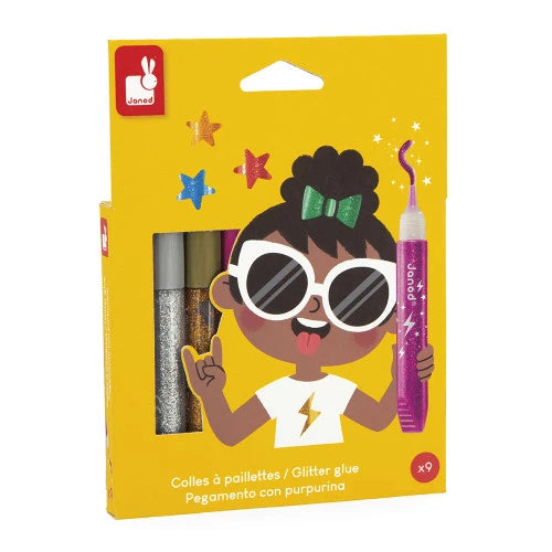 Janod Glitter Glue x9 tubes