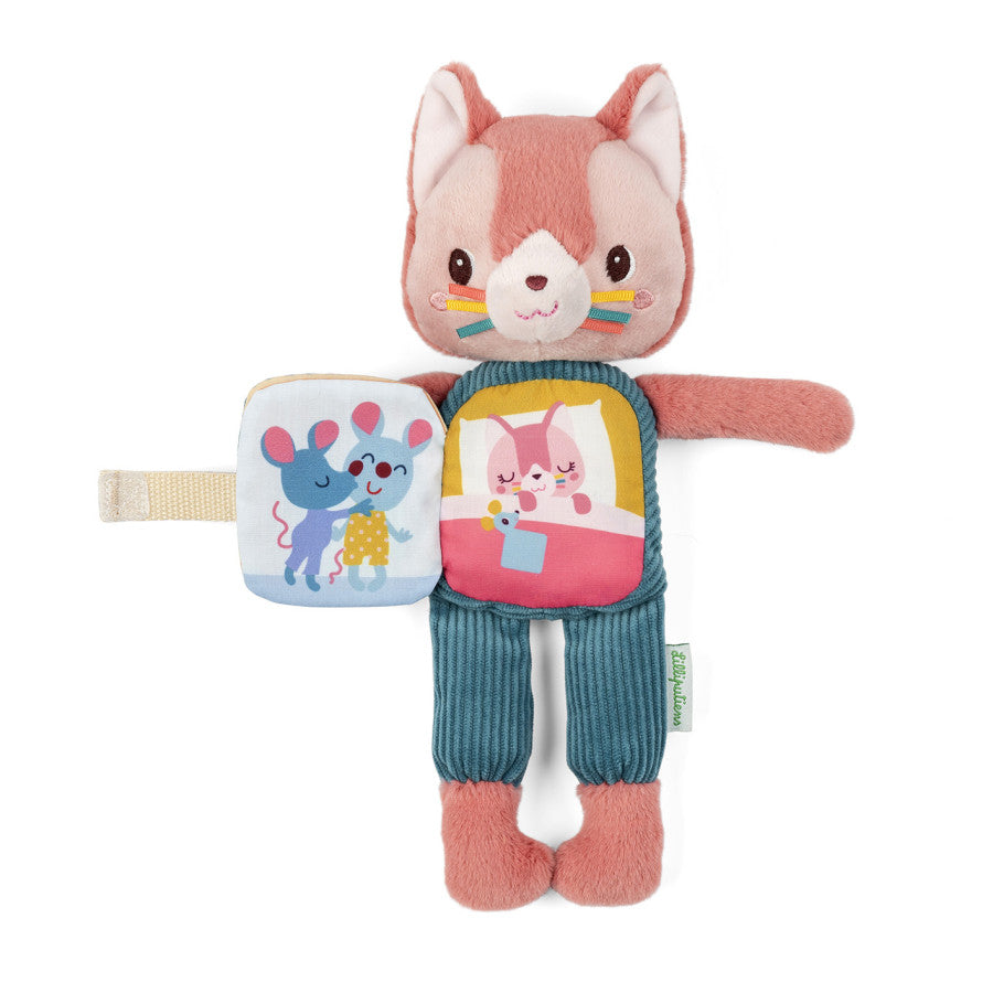 Lilliputiens Glow-in-the-Dark Soft Toy and Fabric Book - Jeanne the Cat