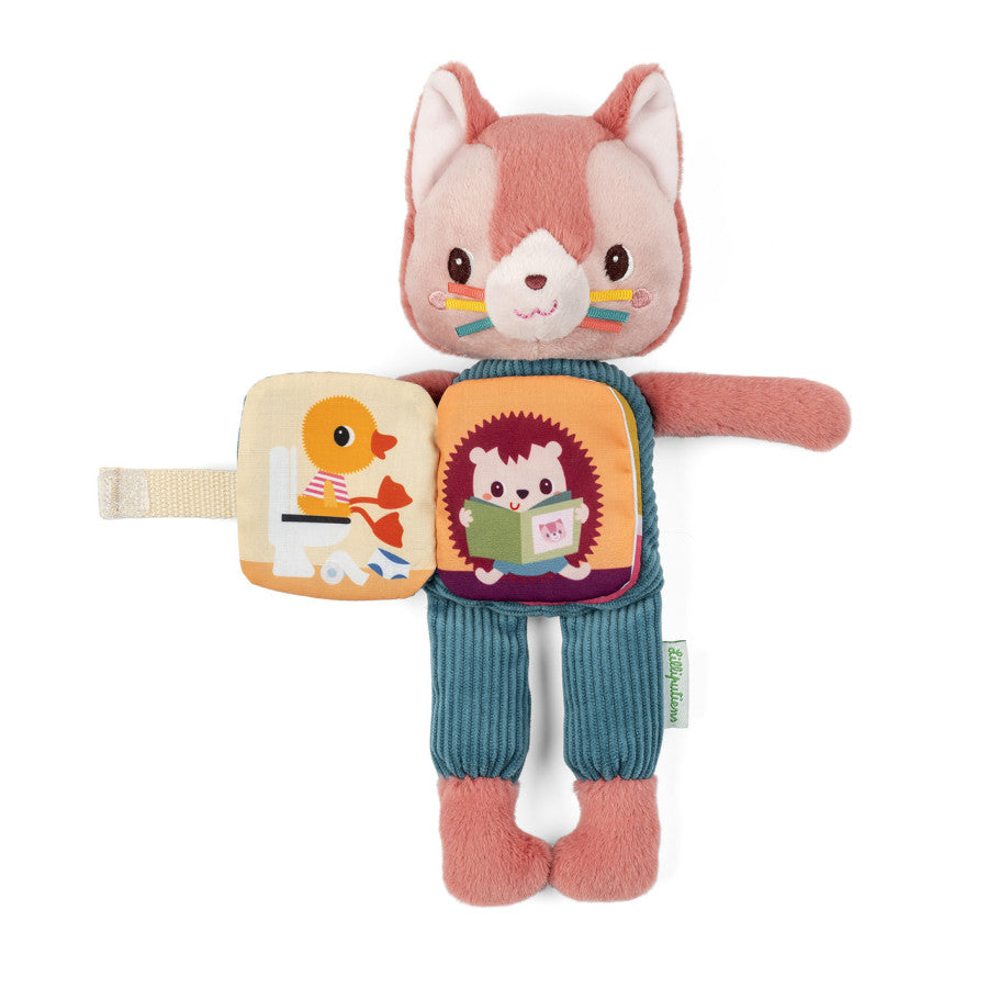 Lilliputiens Glow-in-the-Dark Soft Toy and Fabric Book - Jeanne the Cat