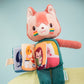 Lilliputiens Glow-in-the-Dark Soft Toy and Fabric Book - Jeanne the Cat