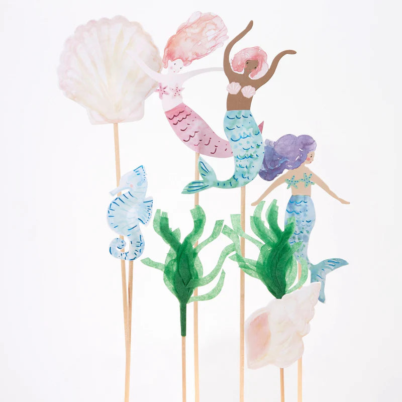 Mermaid Cake Toppers (x7) by Meri Meri - Grace and Fox
