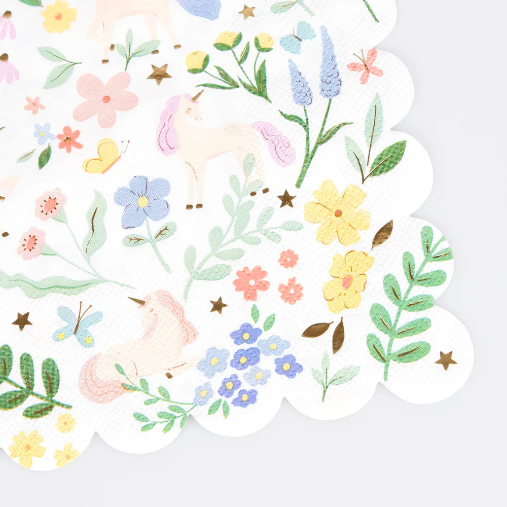 Meri Meri Meadow Unicorns Large Napkins (x 16) - Grace and Fox
