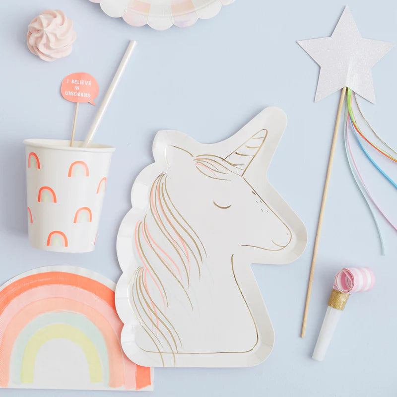 Magical Unicorn Plates (x 8) by Meri Meri - Grace and Fox