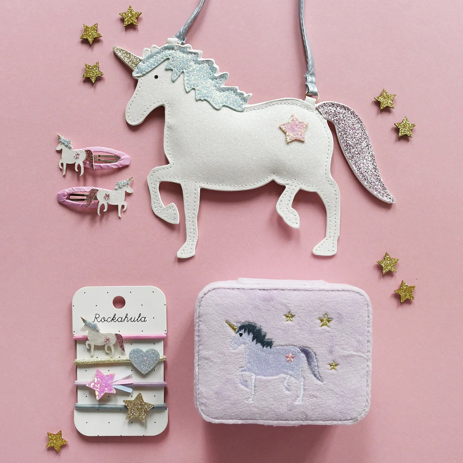 Unicorn Hair Clips - Rockahula - Grace and Fox