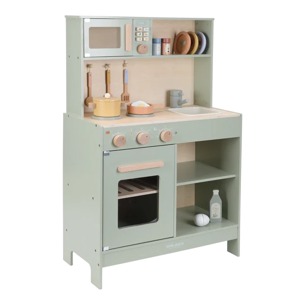 Little Dutch Wooden Play Kitchen - Mint FSC - Grace and Fox