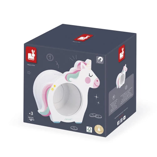 Janod Wooden Unicorn Money Box - Grace and Fox